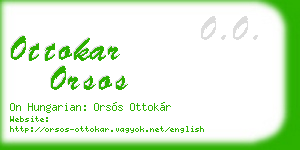 ottokar orsos business card
